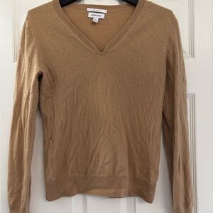 Nordstrom Women's Camel V-Neck Sweater